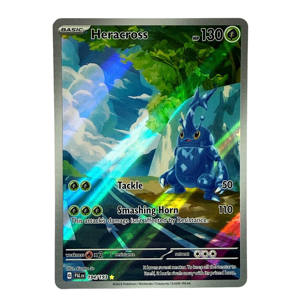 Pokémon TCG Heracross 194/193 SV Paldea Evolved Illustration Rare Holo NM-MT